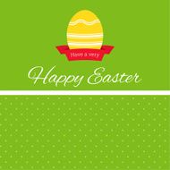 Easter egg with ribbon banner