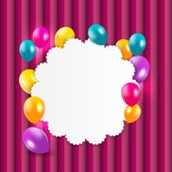 Colored Balloons Background Vector Illustration N7