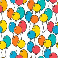 Seamless holiday background with balloons decorative N2