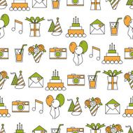 Seamless holiday pattern happy birthday N2