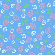 Seamless Easter background Vector illustration N2