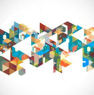 Abstract retro and creative with geometric template for corporate