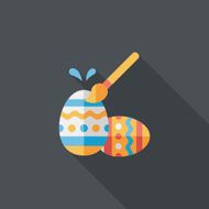 easter egg flat icon with long shadow eps10 N96