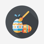 easter egg flat icon with long shadow eps10 N97