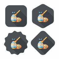easter egg flat icon with long shadow eps10 N98