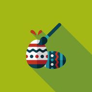 easter egg flat icon with long shadow eps10 N99