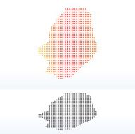 Map of Niue with Dot Pattern
