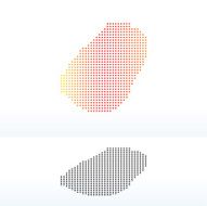 Map Republic of Nauru with Dot Pattern