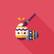 easter egg flat icon with long shadow eps10 N102