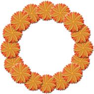 round pattern from brown flowers