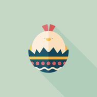 easter egg flat icon with long shadow eps10 N103