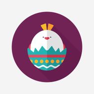 easter egg flat icon with long shadow eps10 N104