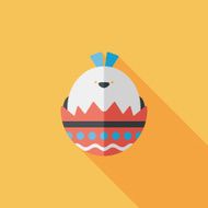 easter egg flat icon with long shadow eps10 N106