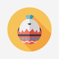 easter egg flat icon with long shadow eps10 N107