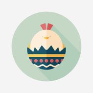easter egg flat icon with long shadow eps10 N108
