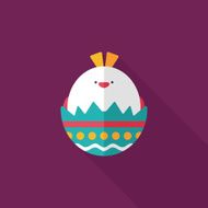 easter egg flat icon with long shadow eps10 N110
