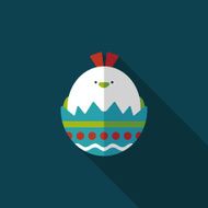 easter egg flat icon with long shadow eps10 N112