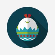 easter egg flat icon with long shadow eps10 N113