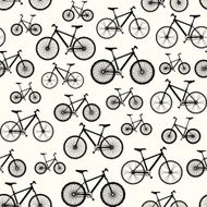 Different bicycles on light background