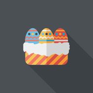 easter egg flat icon with long shadow eps10 N116