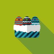 easter egg flat icon with long shadow eps10 N119