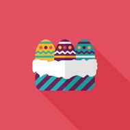 easter egg flat icon with long shadow eps10 N120