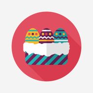 easter egg flat icon with long shadow eps10 N121