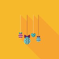 easter hanging flat icon with long shadow eps10 N17