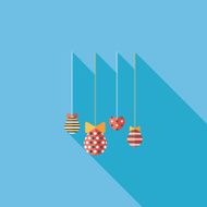 easter hanging flat icon with long shadow eps10 N20