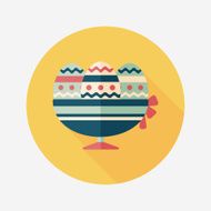 easter egg flat icon with long shadow eps10 N123