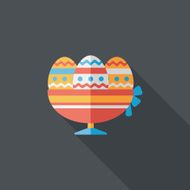 easter egg flat icon with long shadow eps10 N128