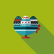 easter egg flat icon with long shadow eps10 N131