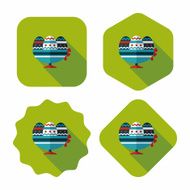 easter egg flat icon with long shadow eps10 N133