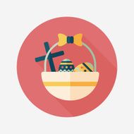 easter egg flat icon with long shadow eps10 N134