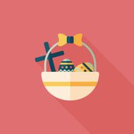 easter egg flat icon with long shadow eps10 N135