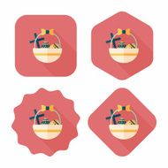 easter egg flat icon with long shadow eps10 N136