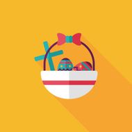 easter egg flat icon with long shadow eps10 N137