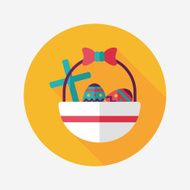 easter egg flat icon with long shadow eps10 N138