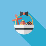 easter egg flat icon with long shadow eps10 N140