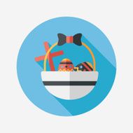 easter egg flat icon with long shadow eps10 N141