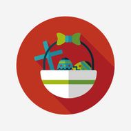 easter egg flat icon with long shadow eps10 N144