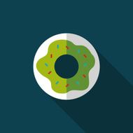 donut flat icon with long shadow eps10 N25