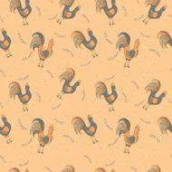 chickens seamless pattern N3