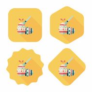 easter egg flat icon with long shadow eps10 N148