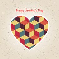 abstract valentine's day retro geometric pattern N6