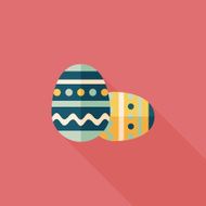 easter egg flat icon with long shadow eps10 N150