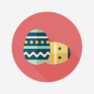 easter egg flat icon with long shadow eps10 N151