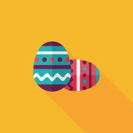 easter egg flat icon with long shadow eps10 N153