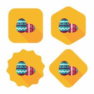 easter egg flat icon with long shadow eps10 N155