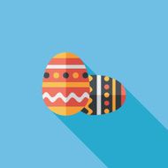 easter egg flat icon with long shadow eps10 N156